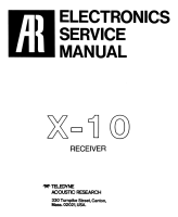 Acoustic Research X-10 - Service Manual